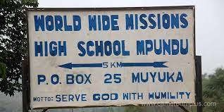 Banner - WORLD WIDE MISSIONS HIGH SCHOOL- MPUNdu-  MUYUKA